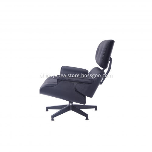 Iconic Anilien Leather Charles Eames Lounge Chairs